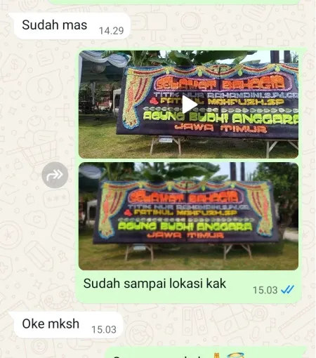 Pengiriman Papan Bunga Guci Godong